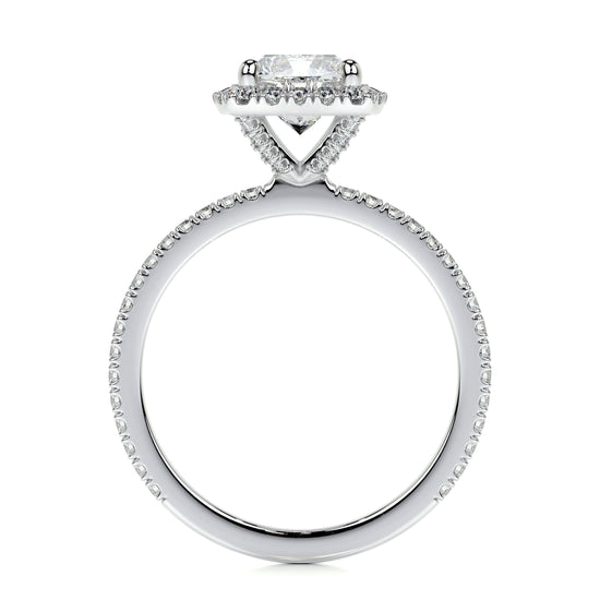 1.0 CT Cushion Halo CVD E/VS2 Diamond Engagement Ring 6