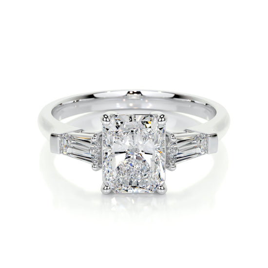 1.50 CT Radiant Three Stones CVD G/VS2 Diamond Engagement Ring 1