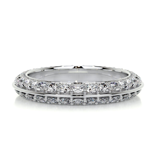 0.5 CT Round Full Eternity CVD EF/VVS Diamond Wedding Band 1