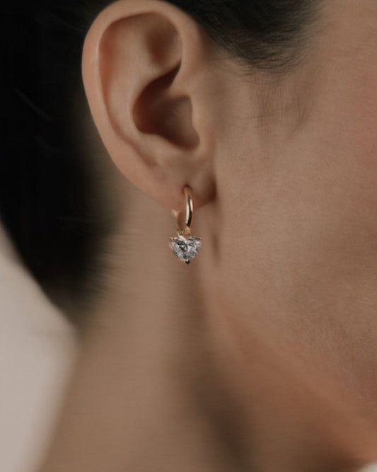 1.0 CT Round Bezel Solitaire Lab Grown Diamond Earrings