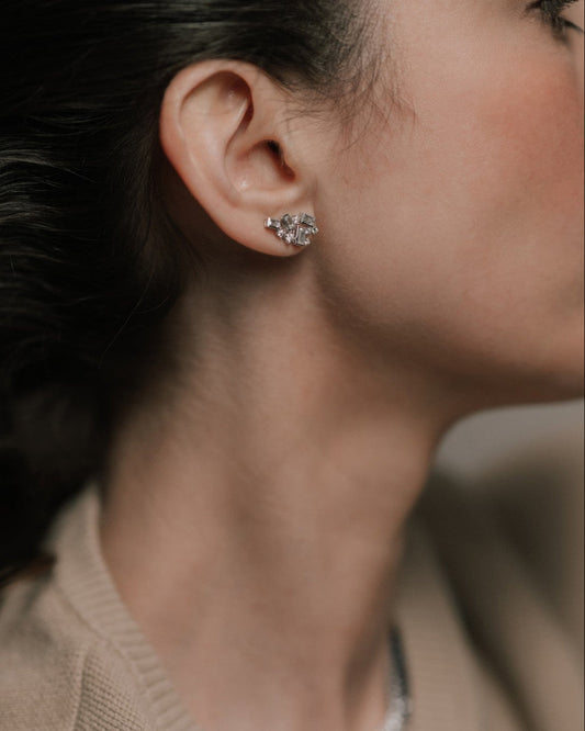 1.0 CT Round Bezel Solitaire Lab Grown Diamond Earrings