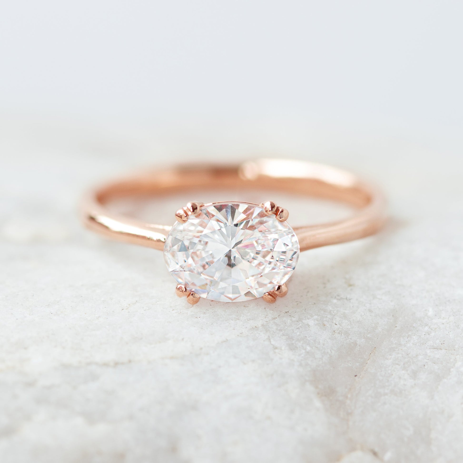 2 CT Round Three Stones Lab Grown Diamond Engagement Ring