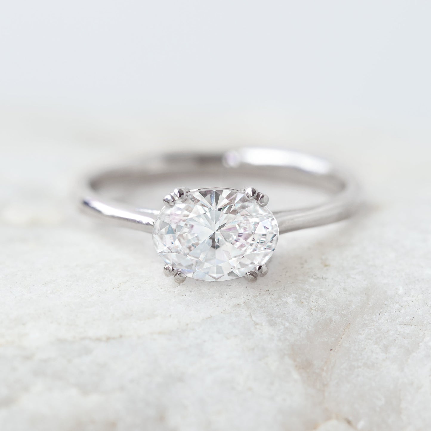 2 CT Round Three Stones Lab Grown Diamond Engagement Ring