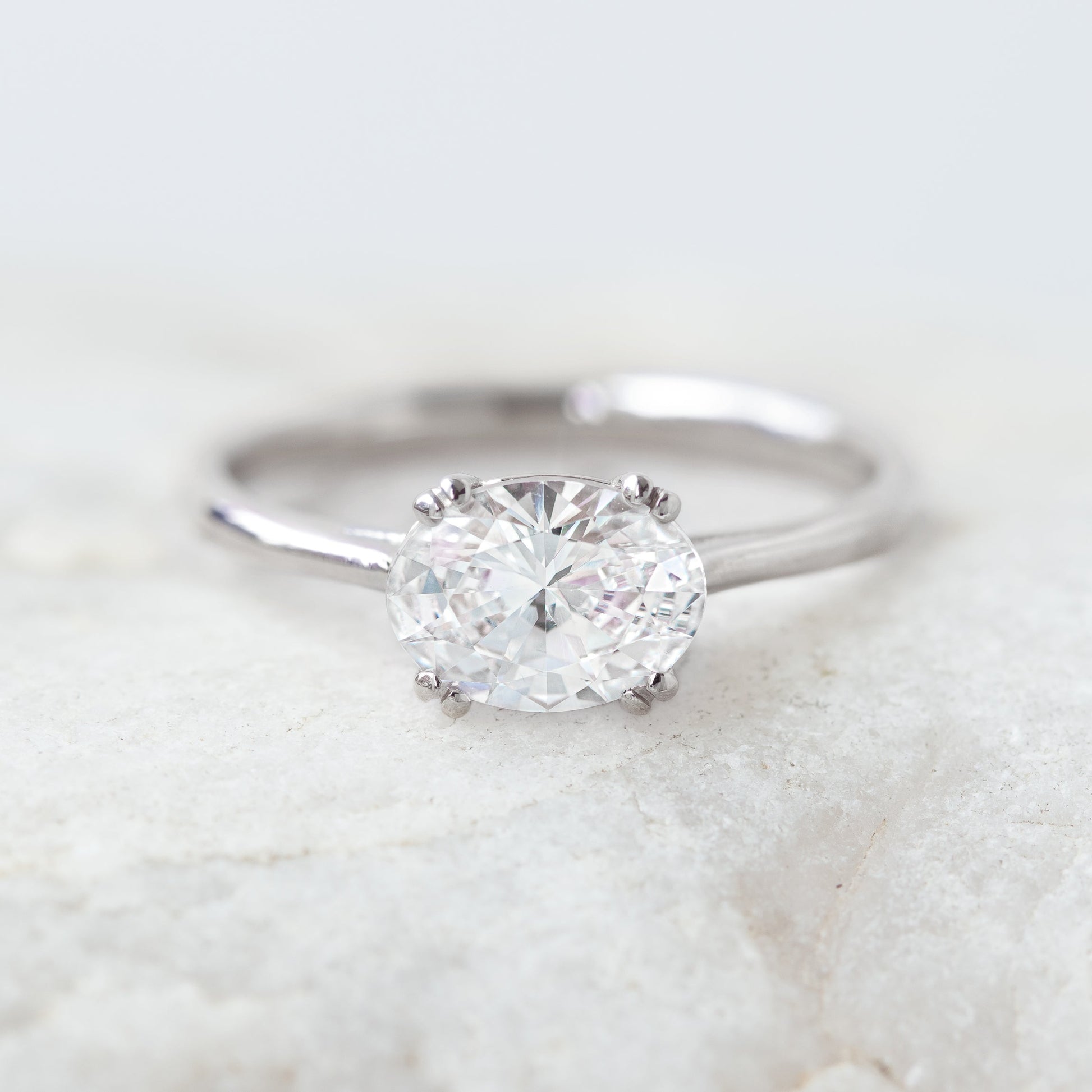 2 CT Round Three Stones Lab Grown Diamond Engagement Ring