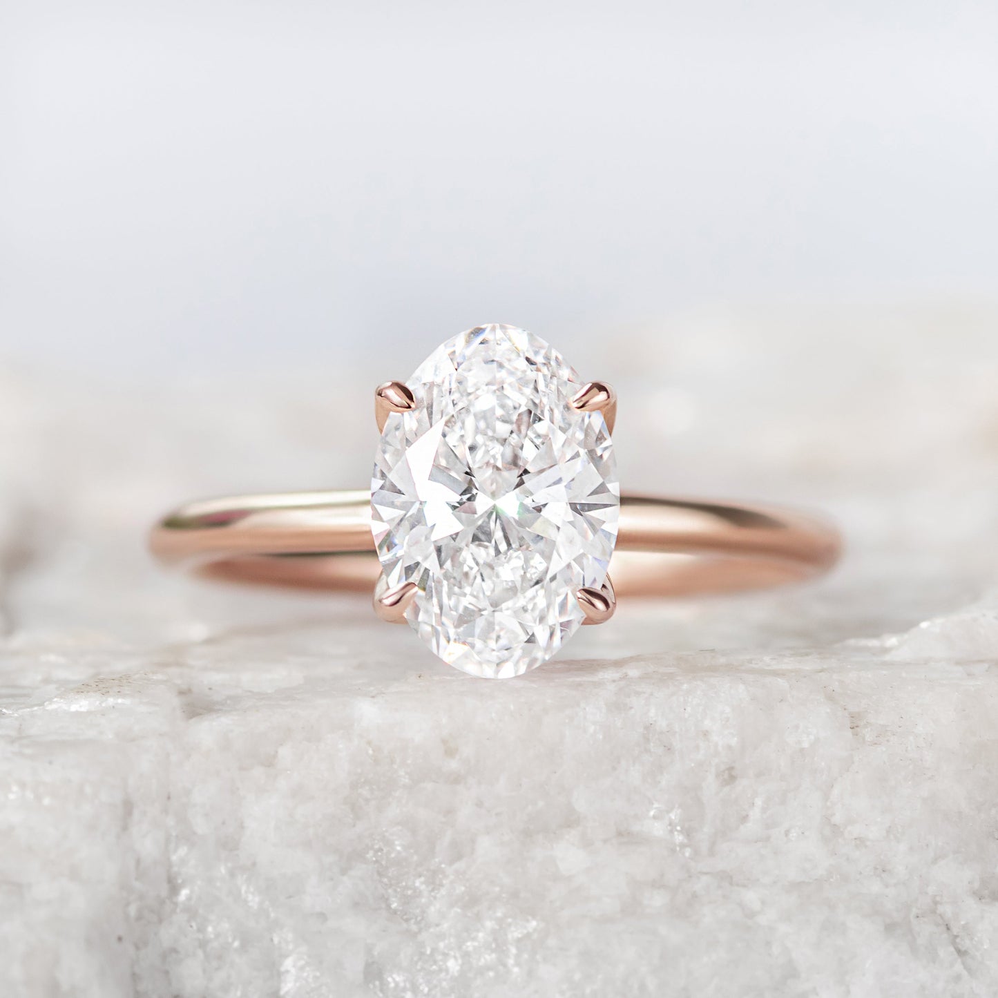 2 CT Round Three Stones Lab Grown Diamond Engagement Ring