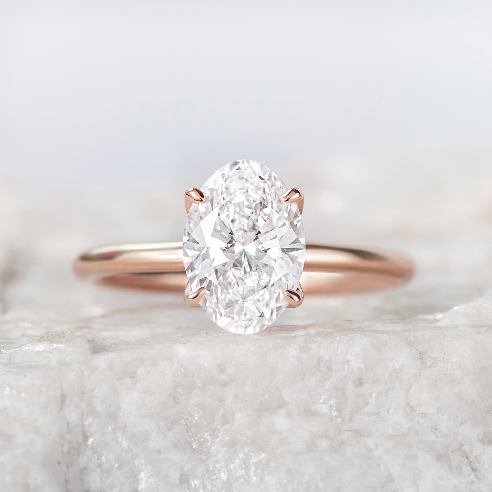 2 CT Round Three Stones Lab Grown Diamond Engagement Ring