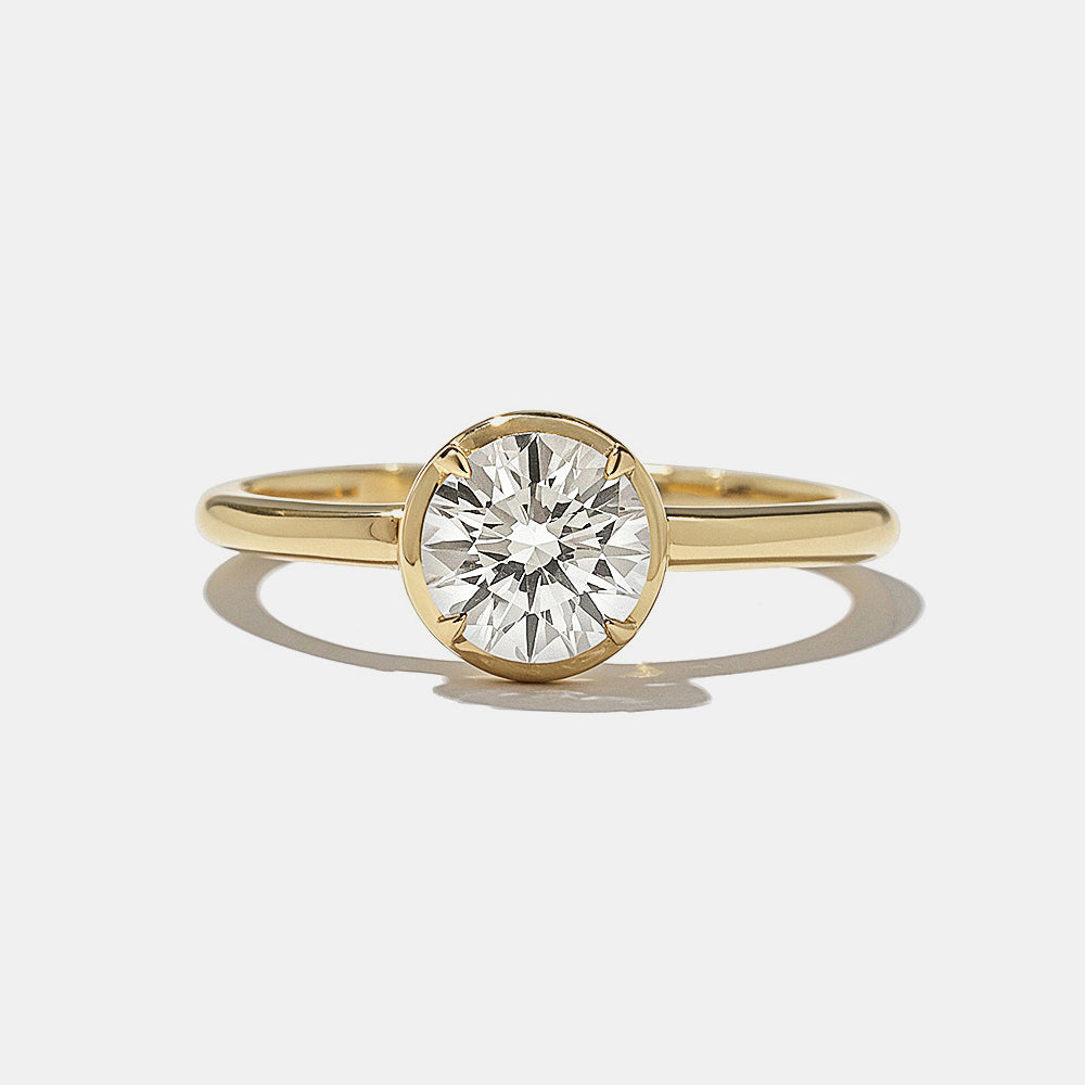 2 CT Round Three Stones Lab Grown Diamond Engagement Ring