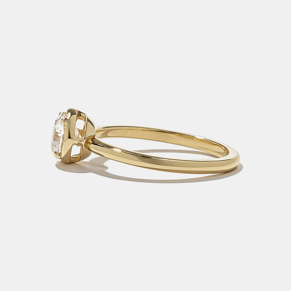 2 CT Round Three Stones Lab Grown Diamond Engagement Ring