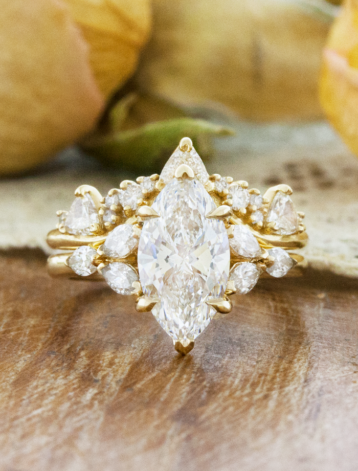 2 CT Round Three Stones Lab Grown Diamond Engagement Ring