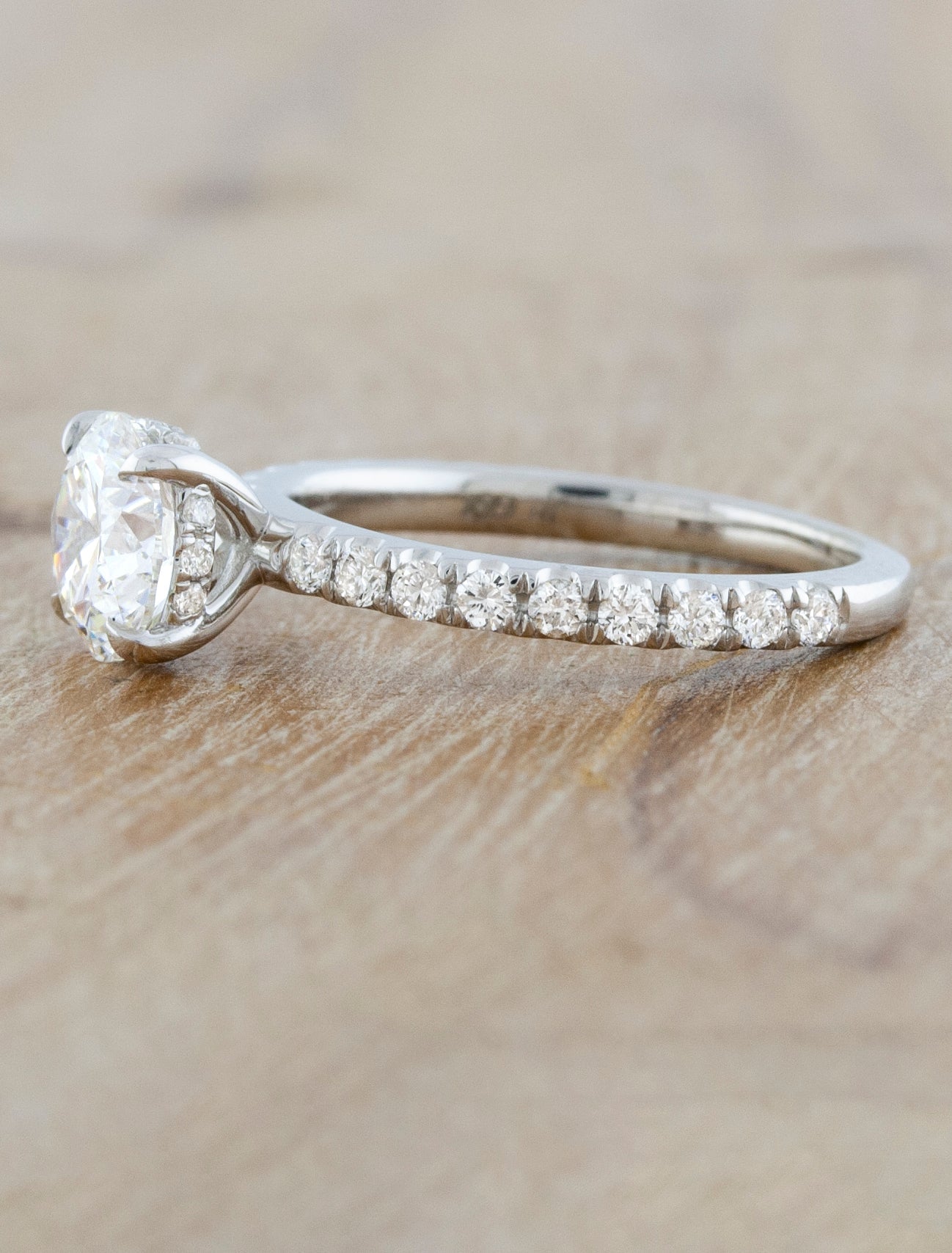 2 CT Round Three Stones Lab Grown Diamond Engagement Ring