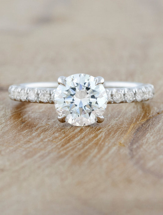 2 CT Round Three Stones Lab Grown Diamond Engagement Ring
