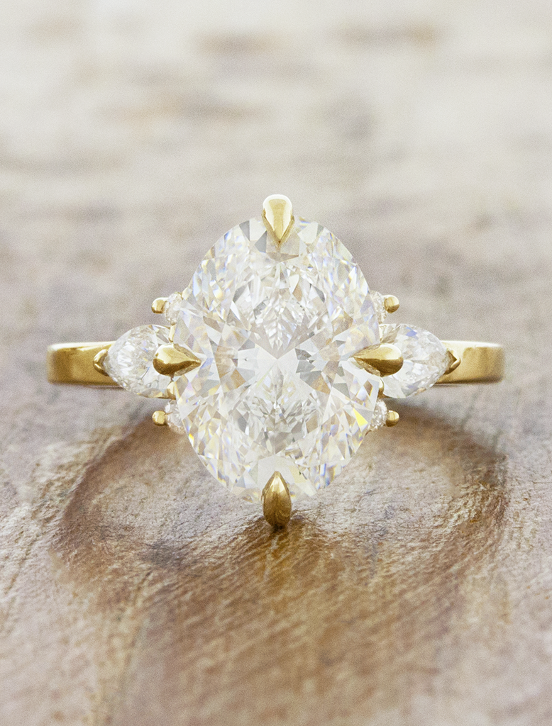 2 CT Round Three Stones Lab Grown Diamond Engagement Ring