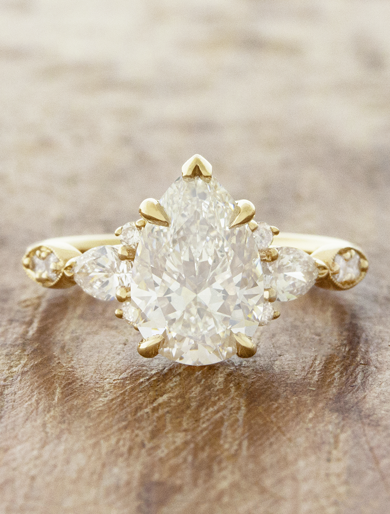 2 CT Round Three Stones Lab Grown Diamond Engagement Ring