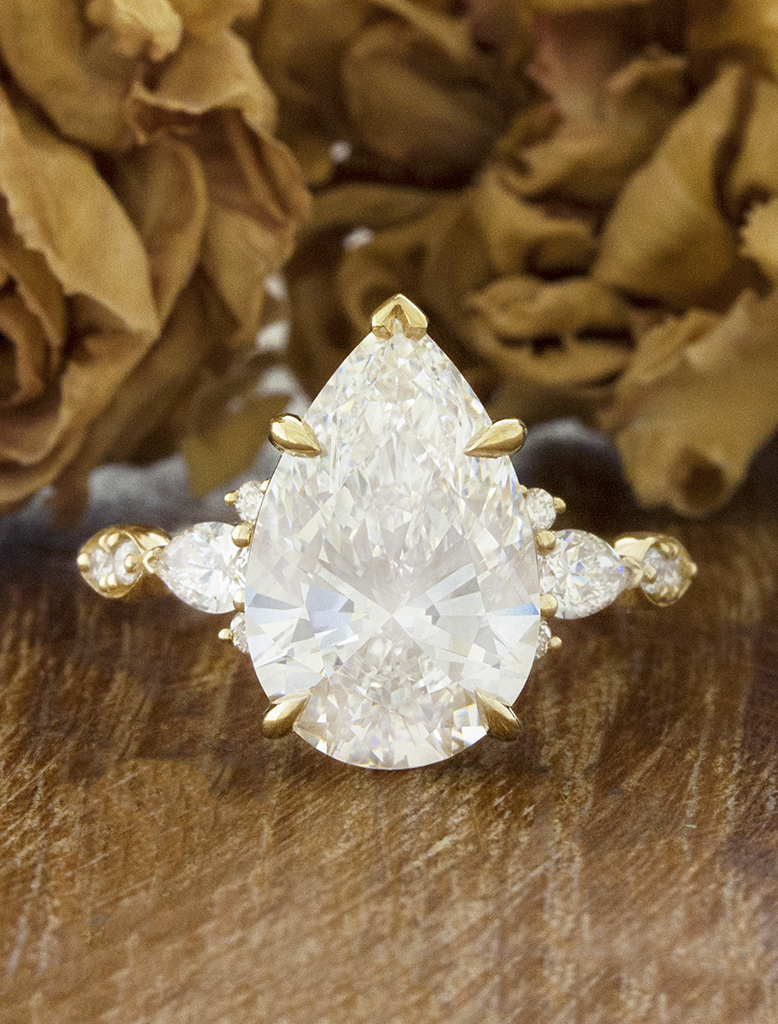 2 CT Round Three Stones Lab Grown Diamond Engagement Ring