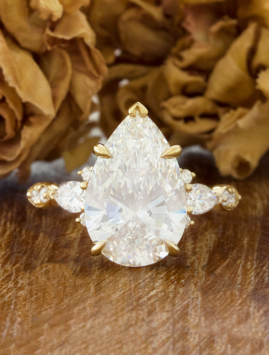 2 CT Round Three Stones Lab Grown Diamond Engagement Ring