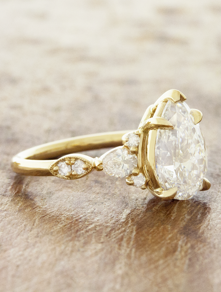 2 CT Round Three Stones Lab Grown Diamond Engagement Ring