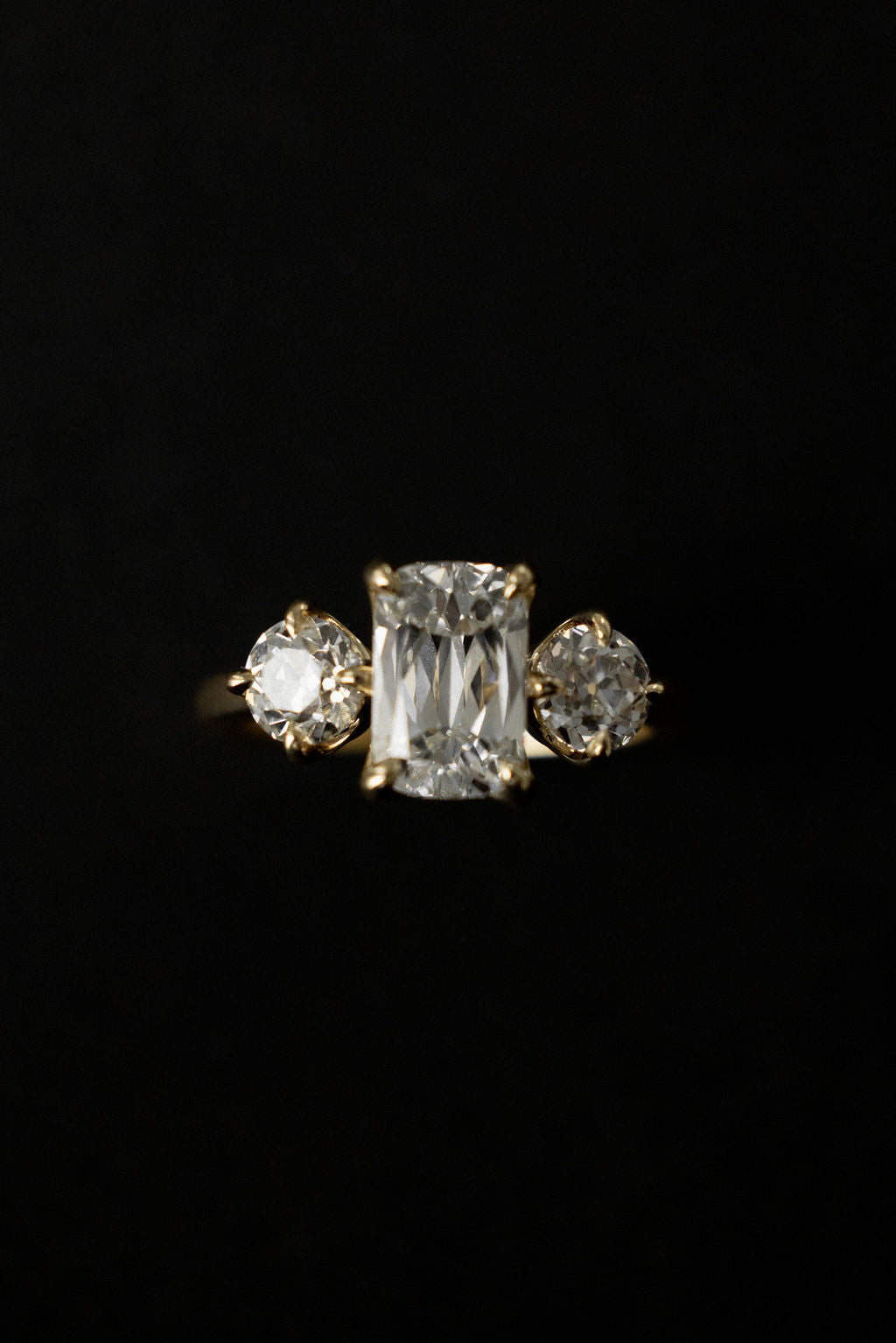 2 CT Round Three Stones Lab Grown Diamond Engagement Ring