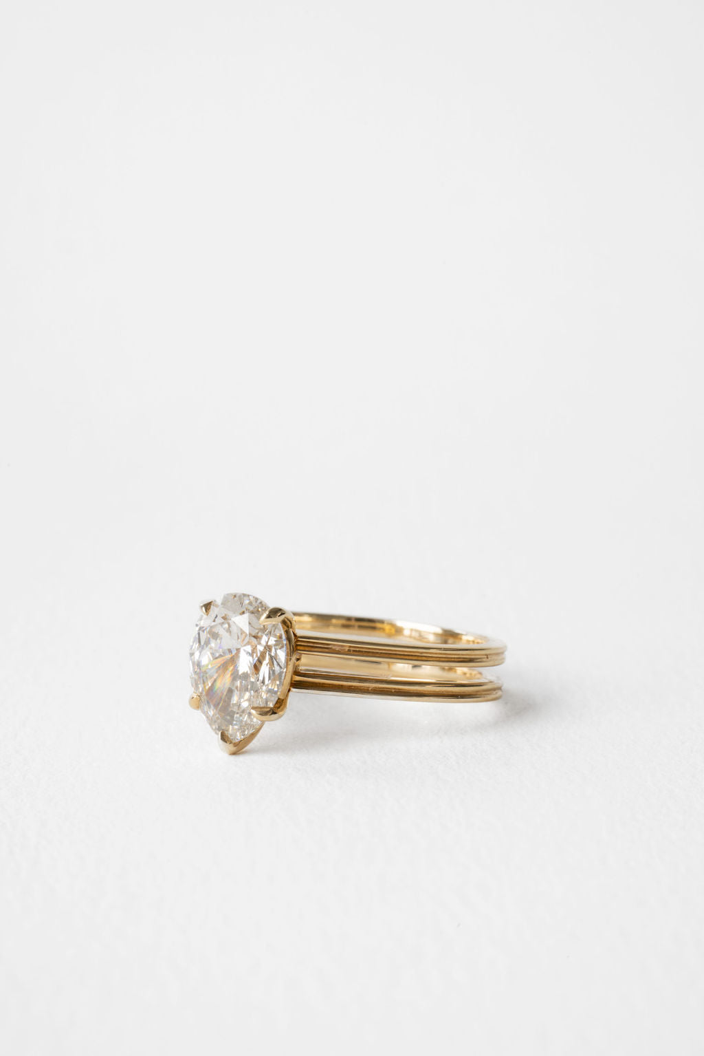 2 CT Round Three Stones Lab Grown Diamond Engagement Ring
