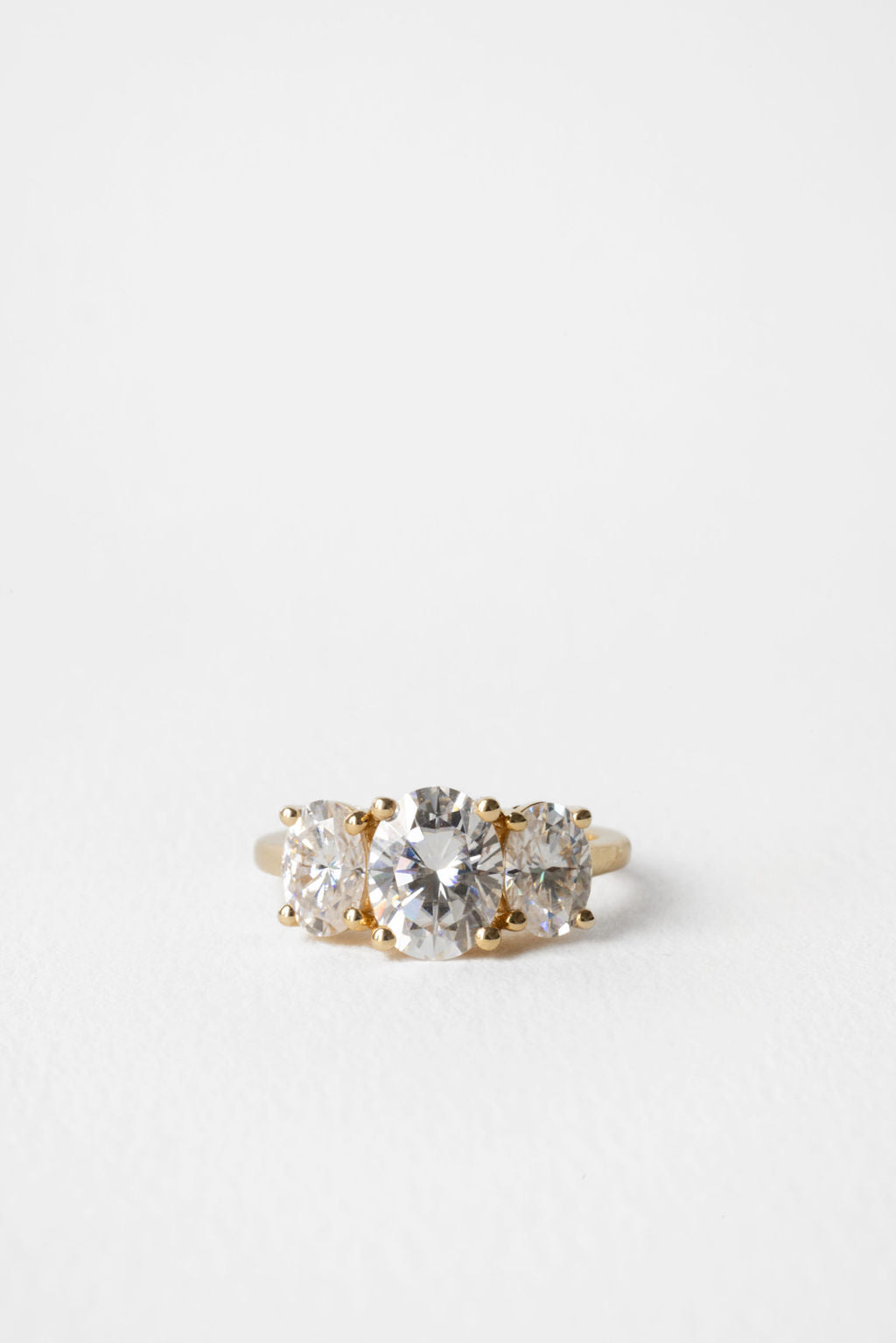 2 CT Round Three Stones Lab Grown Diamond Engagement Ring
