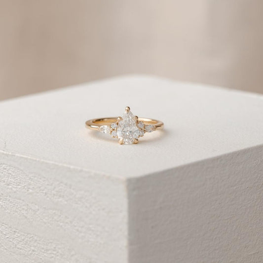 2 CT Round Three Stones Lab Grown Diamond Engagement Ring