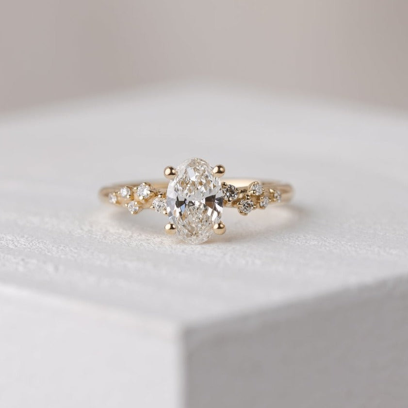 2 CT Round Three Stones Lab Grown Diamond Engagement Ring