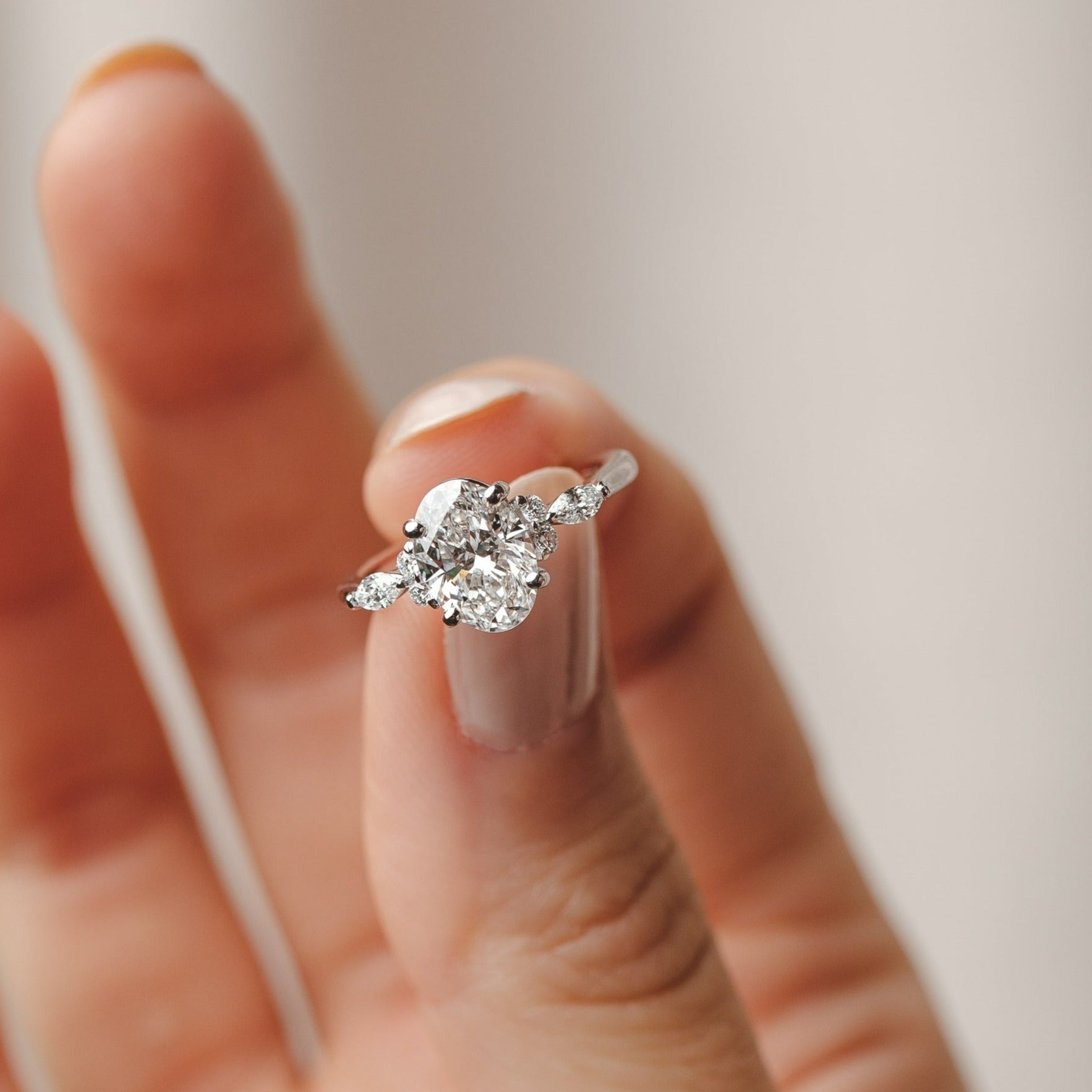 2 CT Round Three Stones Lab Grown Diamond Engagement Ring
