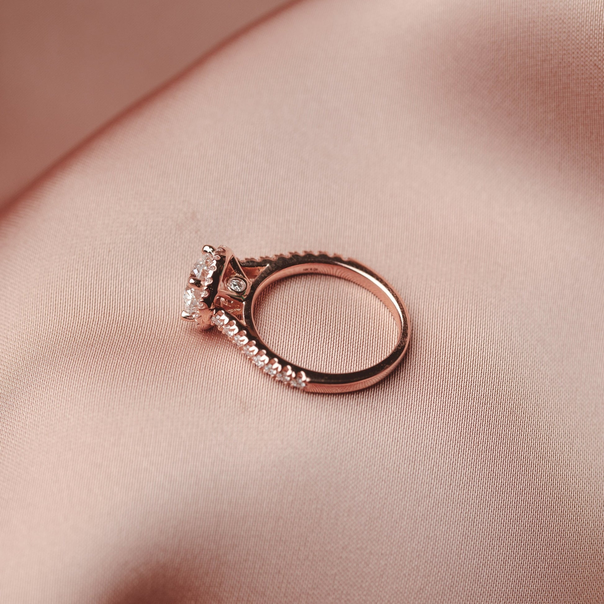 2 CT Round Three Stones Lab Grown Diamond Engagement Ring