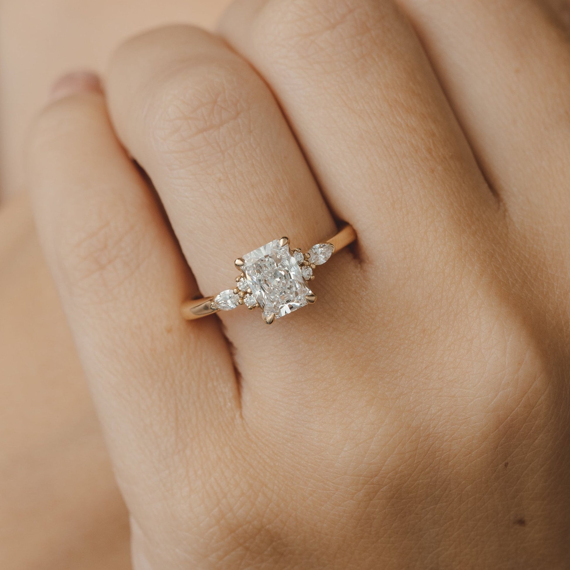 2 CT Round Three Stones Lab Grown Diamond Engagement Ring