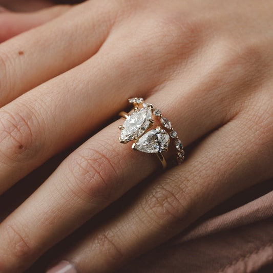 2 CT Round Three Stones Lab Grown Diamond Engagement Ring