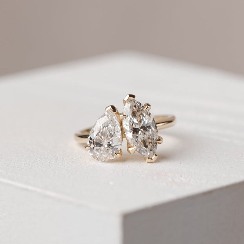 2 CT Round Three Stones Lab Grown Diamond Engagement Ring