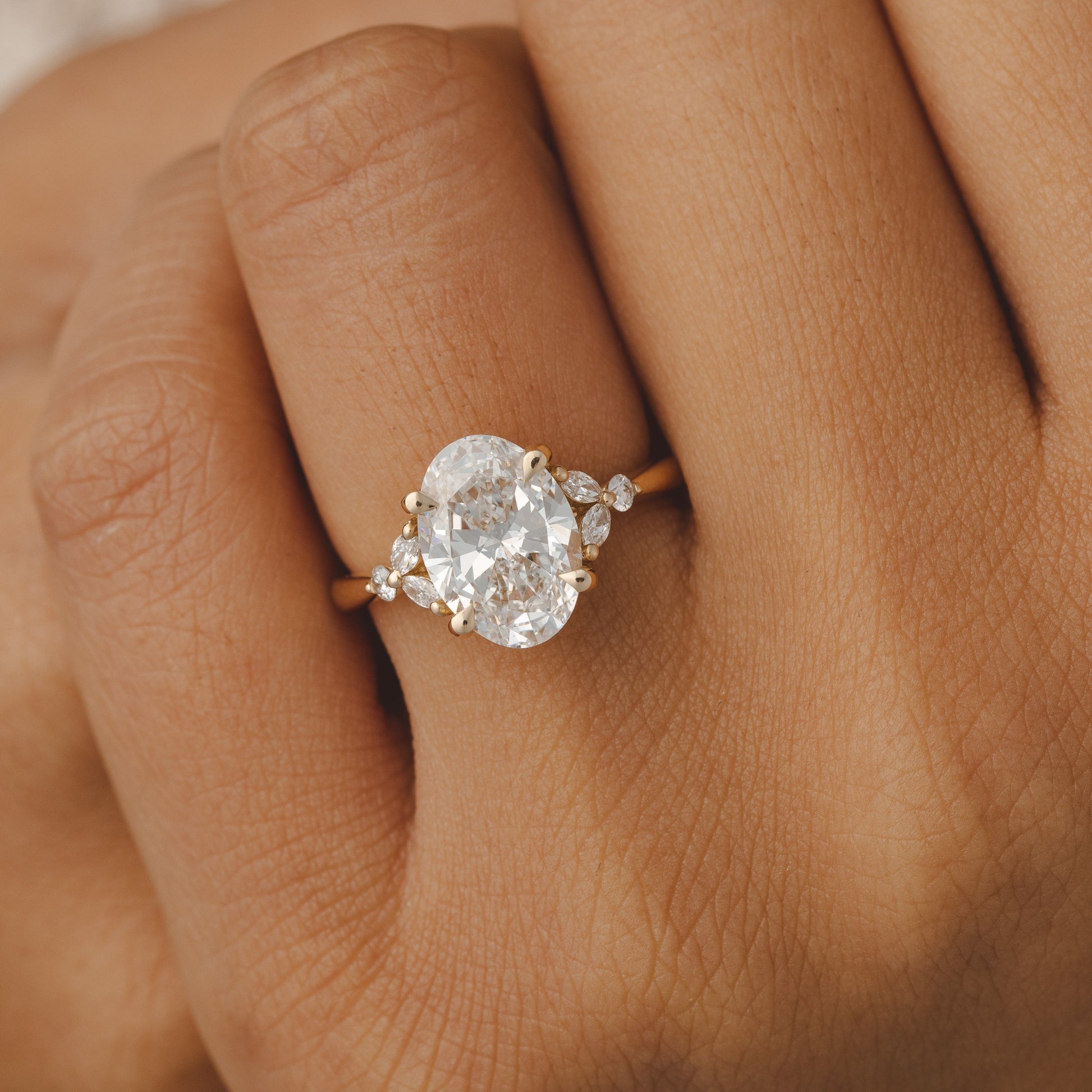 2 CT Round Three Stones Lab Grown Diamond Engagement Ring