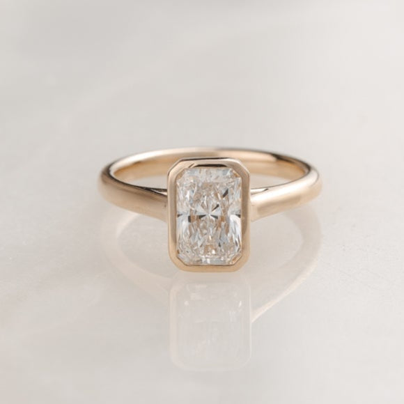 2 CT Round Three Stones Lab Grown Diamond Engagement Ring
