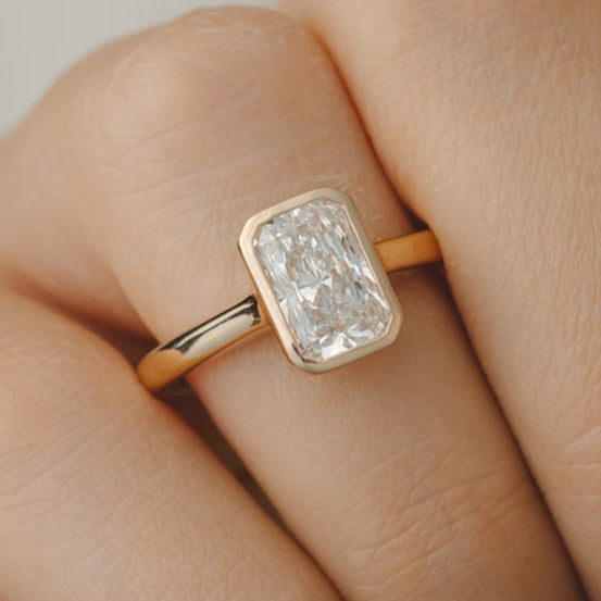 2 CT Round Three Stones Lab Grown Diamond Engagement Ring