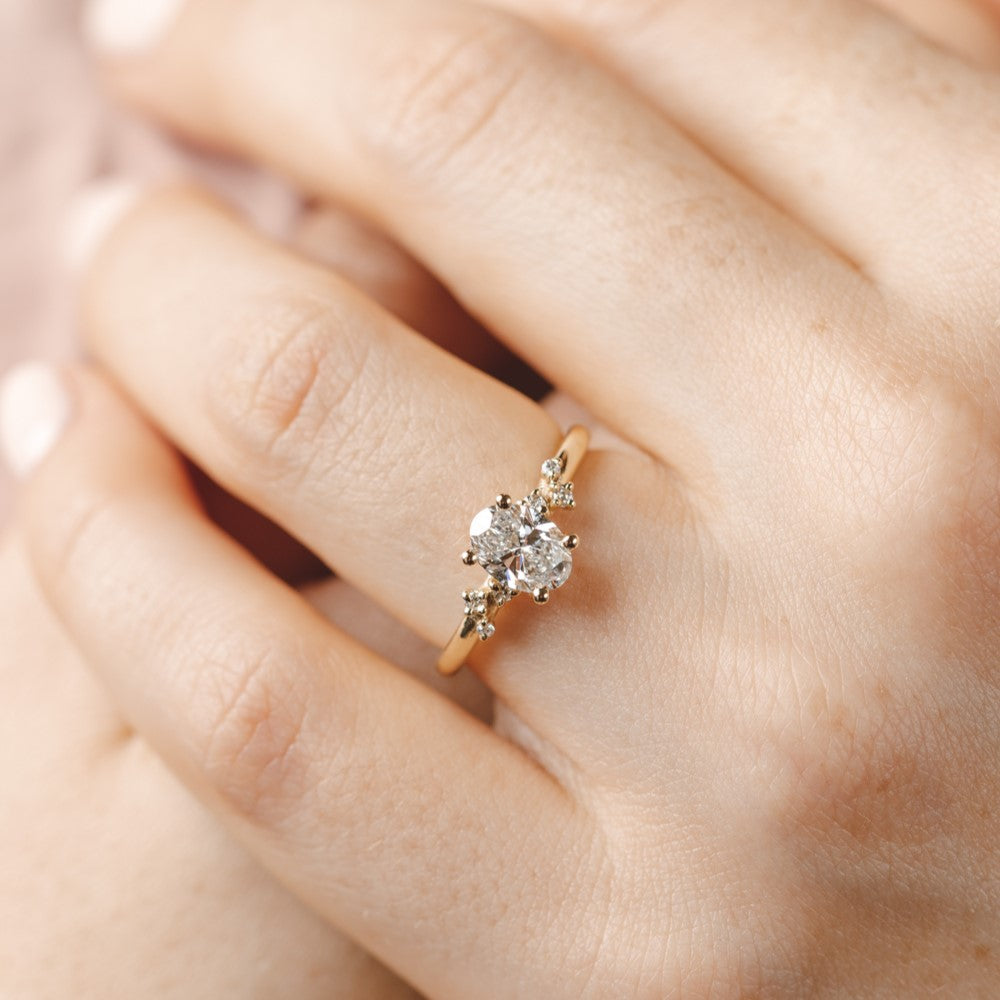 2 CT Round Three Stones Lab Grown Diamond Engagement Ring