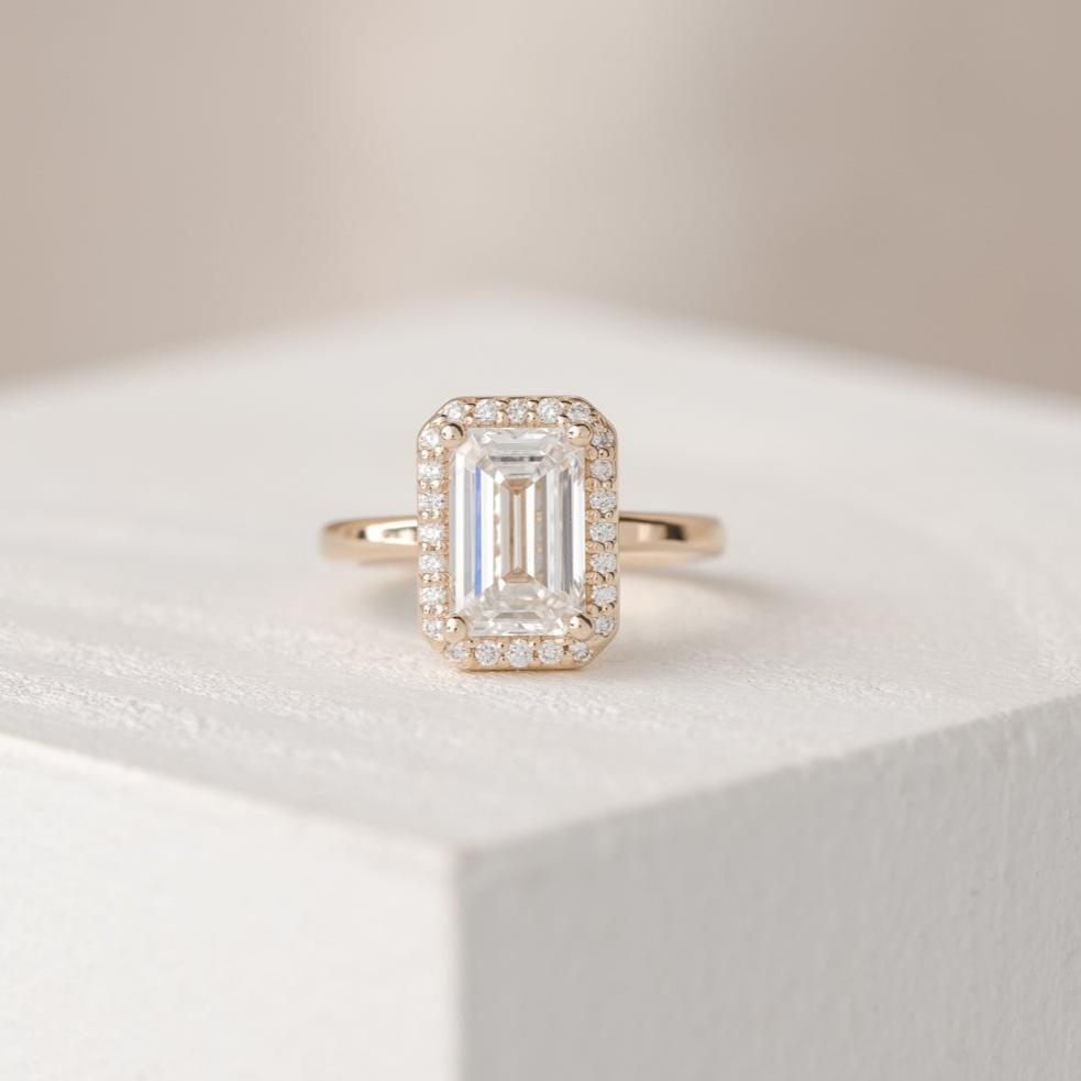 2 CT Round Three Stones Lab Grown Diamond Engagement Ring