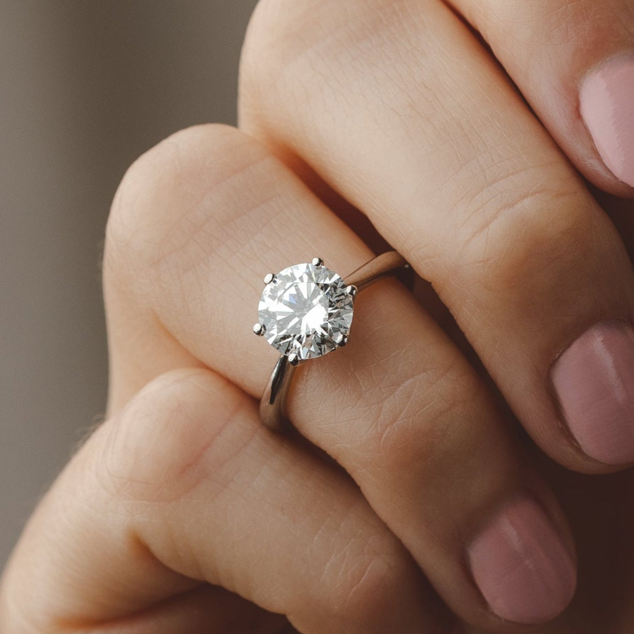 2 CT Round Three Stones Lab Grown Diamond Engagement Ring