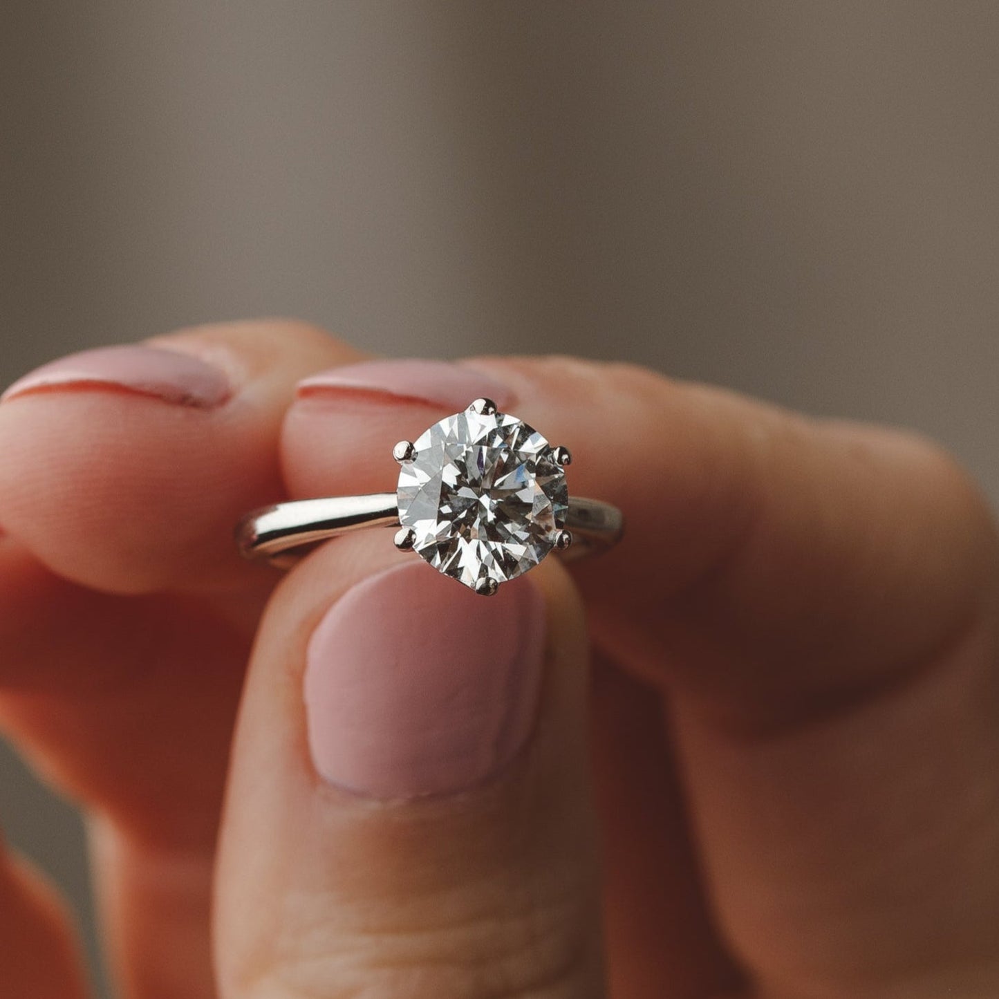 2 CT Round Three Stones Lab Grown Diamond Engagement Ring