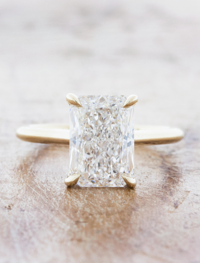 2 CT Round Three Stones Lab Grown Diamond Engagement Ring