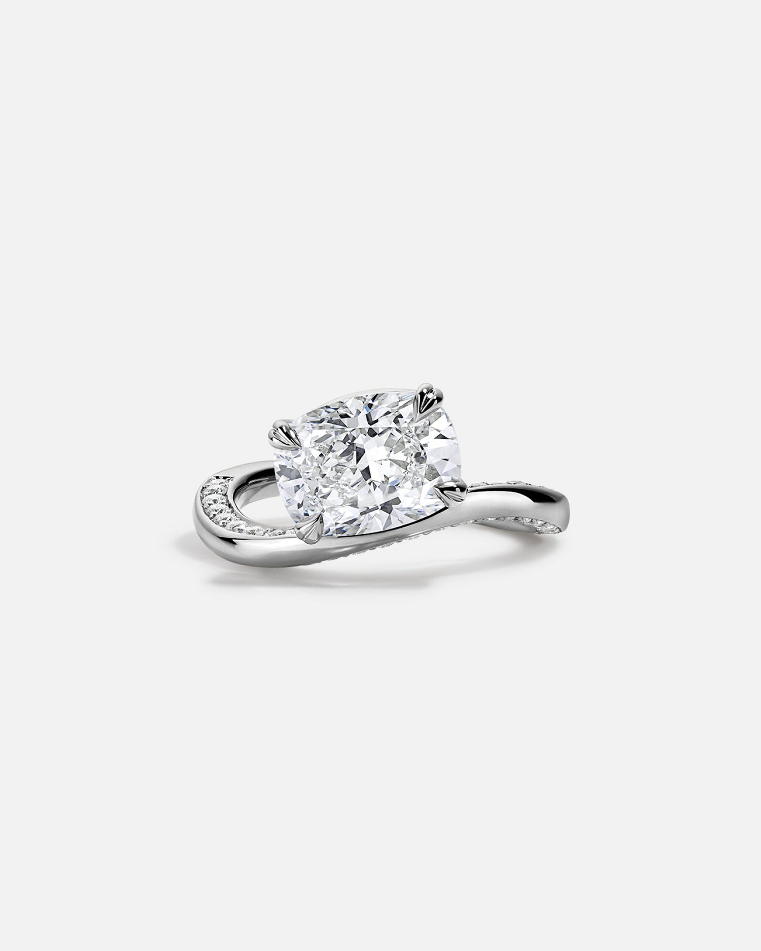 Marquise Cut Cluster Styled Lab Grown Diamond Engagement Ring