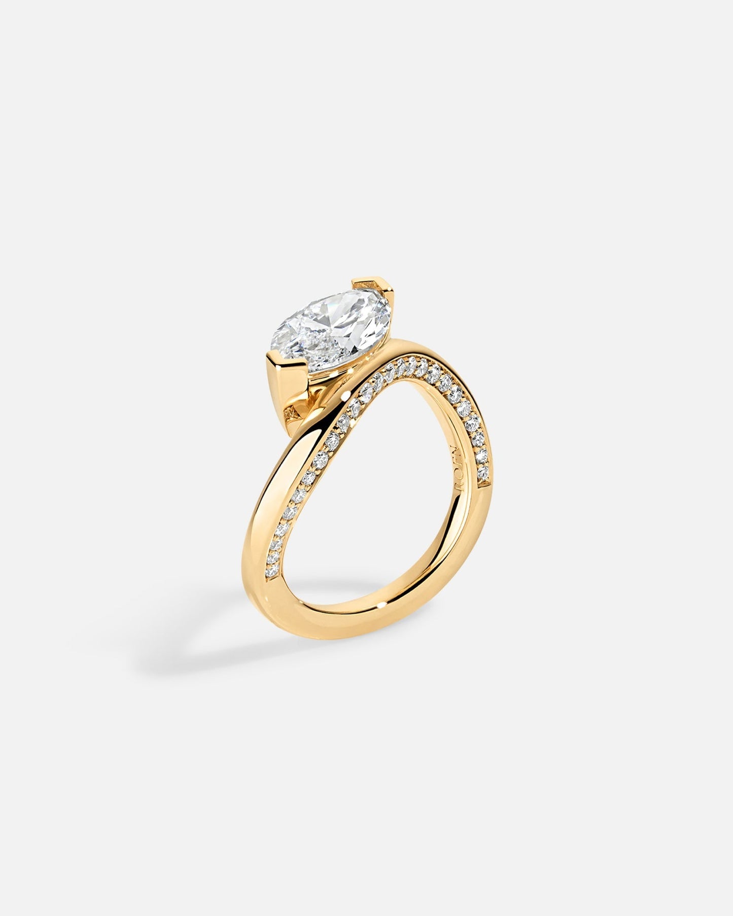 Marquise Cut Cluster Styled Lab Grown Diamond Engagement Ring