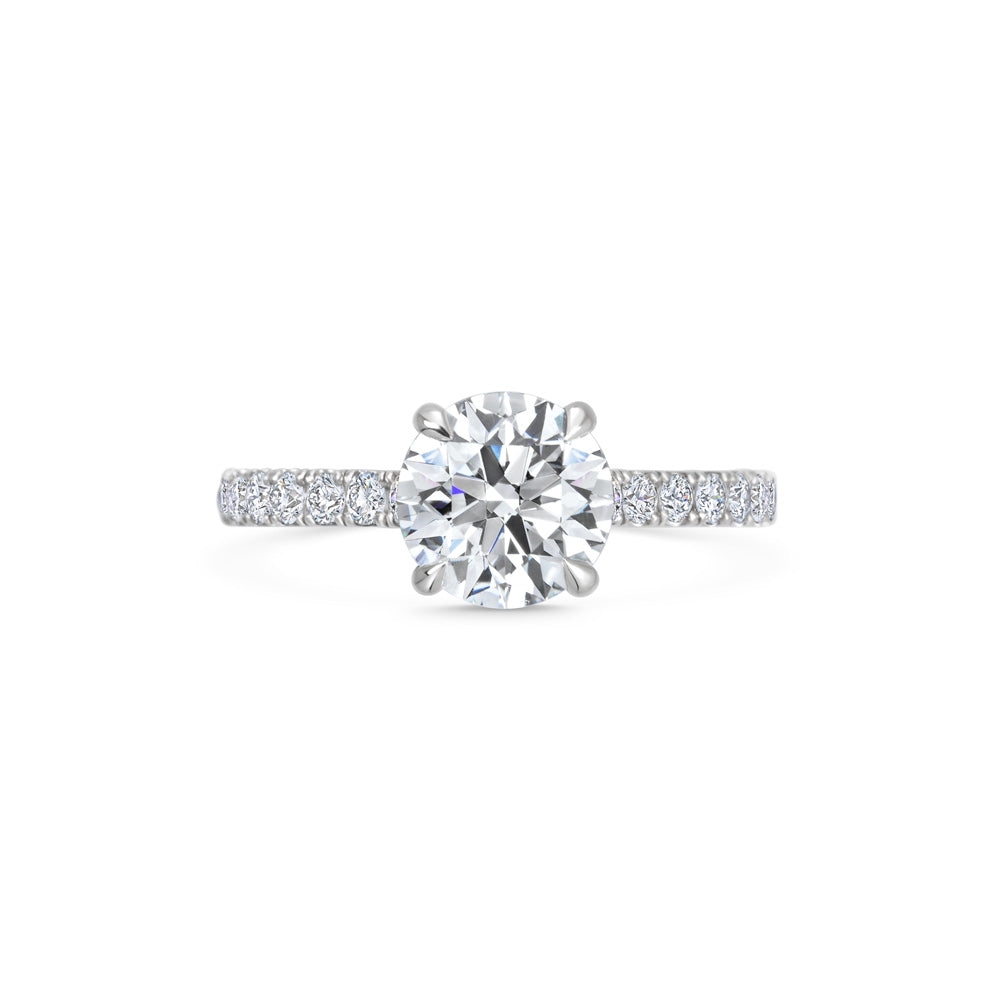 1.5 CT Round Solitaire CVD F/VVS1 Diamond Engagement Ring 1
