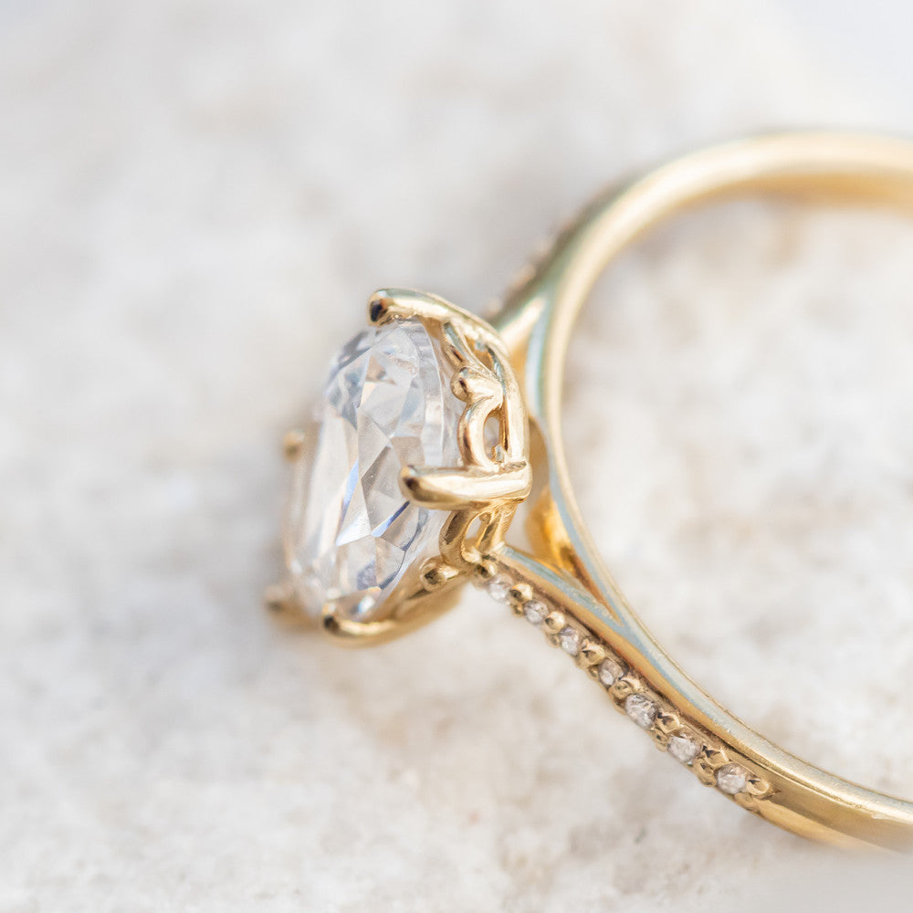 2 CT Round Three Stones Lab Grown Diamond Engagement Ring
