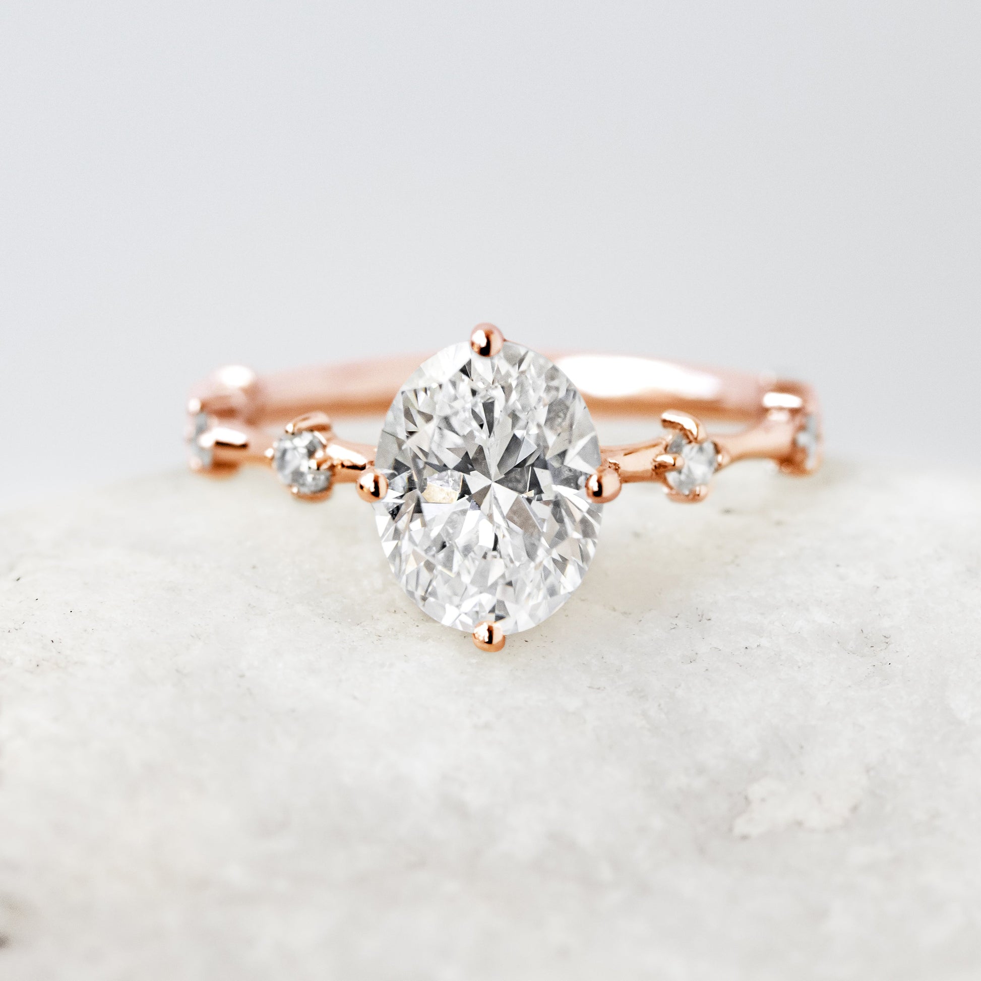 2 CT Round Three Stones Lab Grown Diamond Engagement Ring