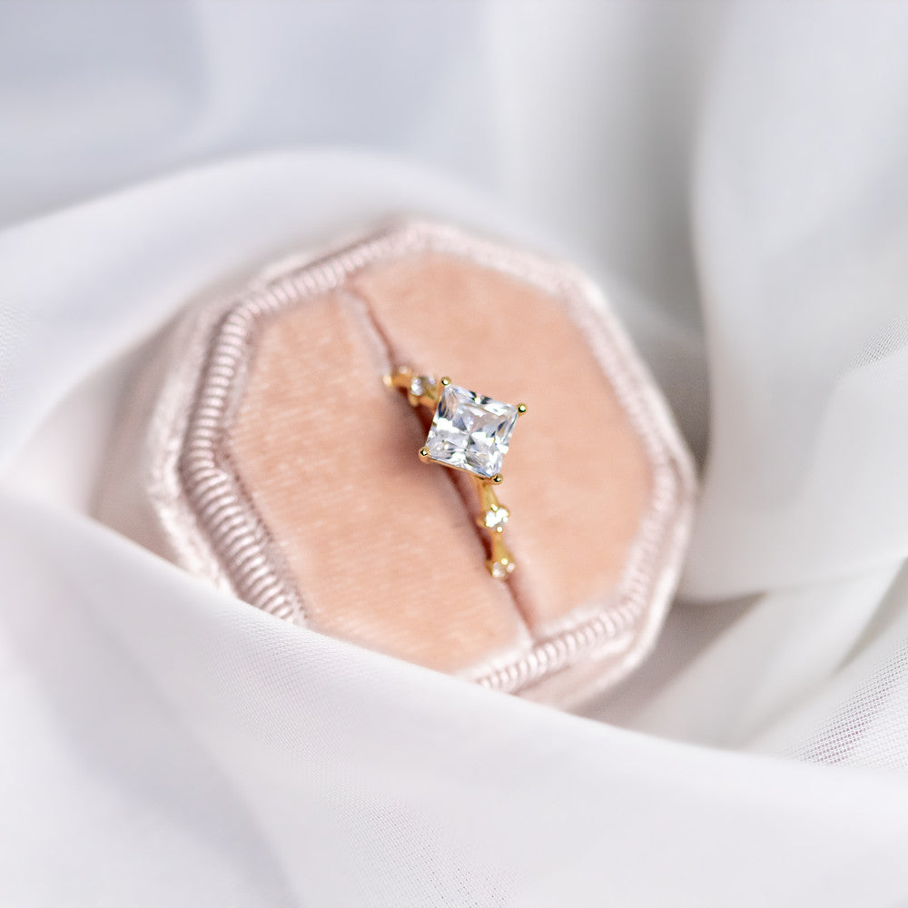 2 CT Round Three Stones Lab Grown Diamond Engagement Ring