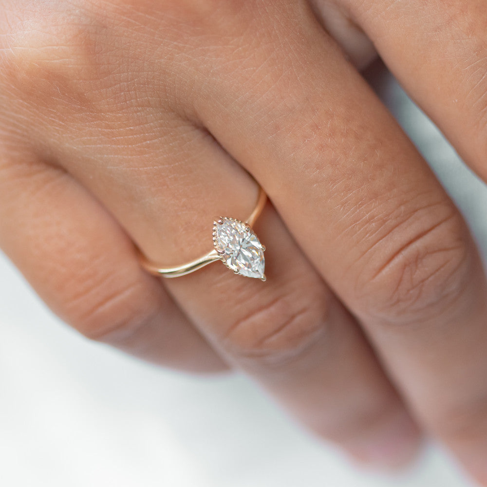 2 CT Round Three Stones Lab Grown Diamond Engagement Ring