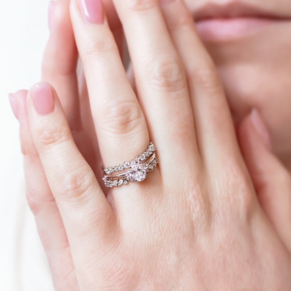 2 CT Round Three Stones Lab Grown Diamond Engagement Ring