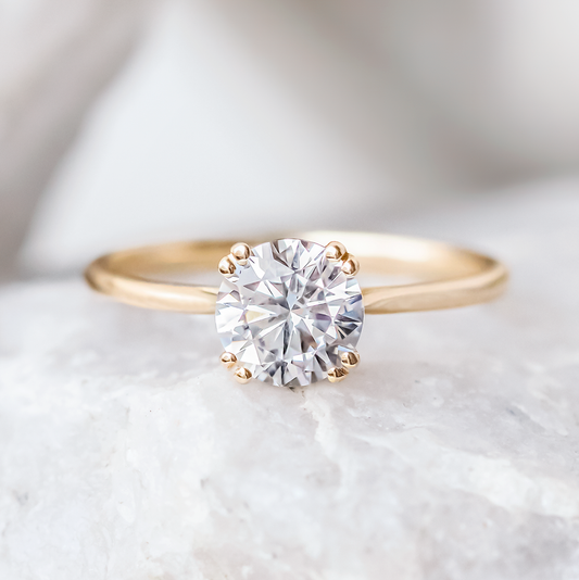 2 CT Round Three Stones Lab Grown Diamond Engagement Ring