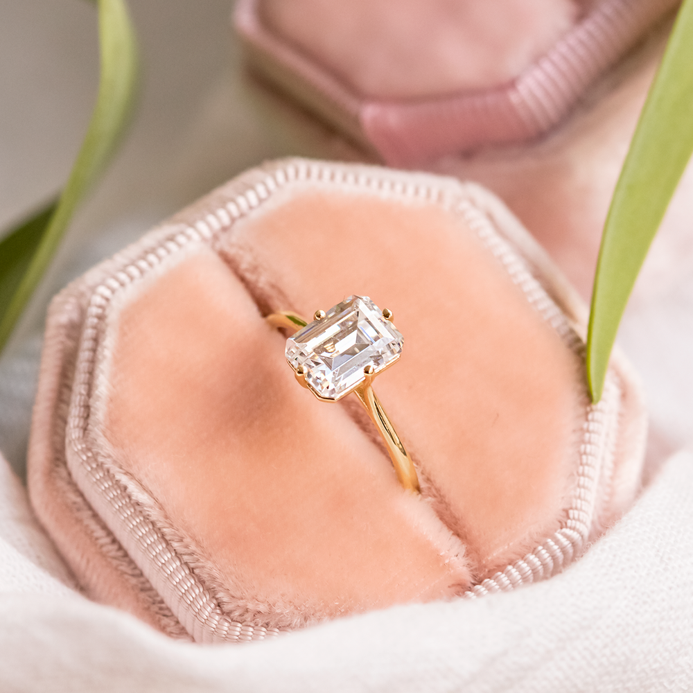 2 CT Round Three Stones Lab Grown Diamond Engagement Ring