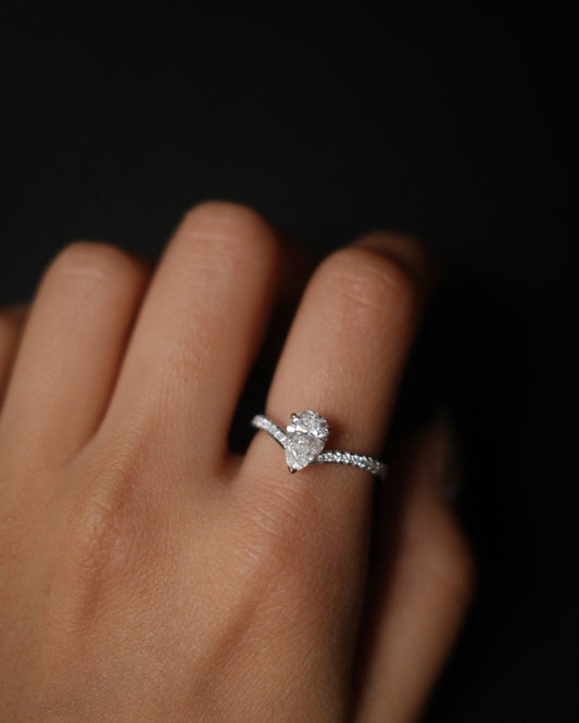 2 CT Round Three Stones Lab Grown Diamond Engagement Ring
