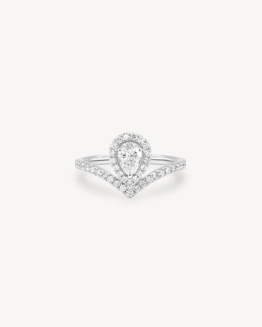 2 CT Round Three Stones Lab Grown Diamond Engagement Ring